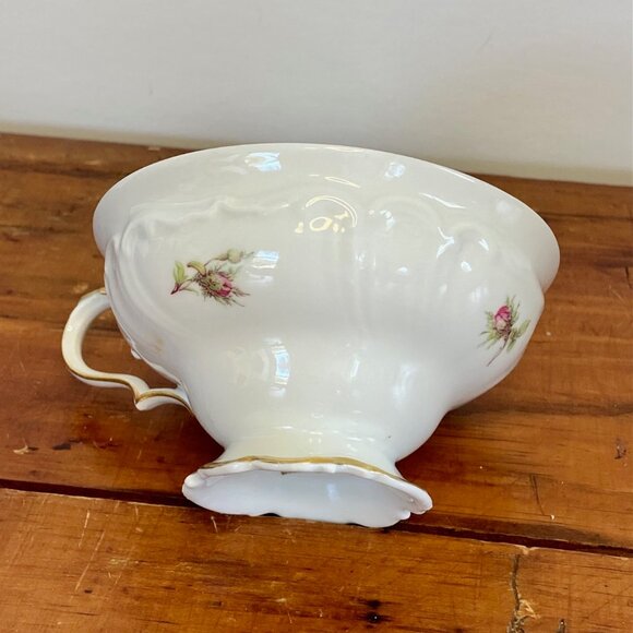 Vintage Edelstein Bavarian China Cup & Saucer - "Moss Rose" - Picture 10 of 15